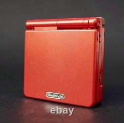 Game Boy Advance SP Handheld System Flame Red + GAMES BUNDLE & CHARGER