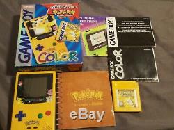 Game Boy COLOR Pokemon special pikachu Edition YELLOW-BLUE IN BOX withcase manuals