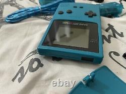 Game Boy Color -5 Games & Accessories Console Blue Teal CGB-001 Tested