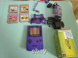 Game Boy Color Barple Main Unit GB Lite Plus Adapter Soft Set