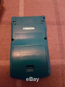 Game Boy Color Blue Nintendo Handheld System. 12 Games + GB Camera and Printer