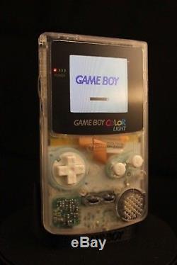 Game Boy Color Clear 101 Backlit Screen, Custom Lens, Sticker. NO GLUE