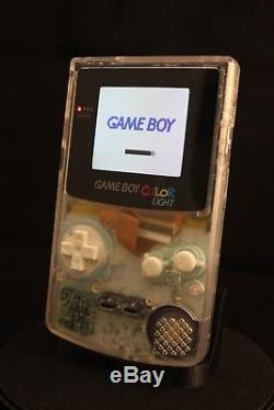 Game Boy Color Clear 101 Backlit Screen, Custom Lens, Sticker. NO GLUE