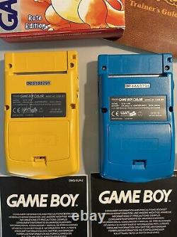 Game Boy Color Doppel Paket + Pokémon Sammlung & Game Link