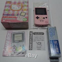 Game Boy Color Hello Kitty Special Box + Link Cable Nintendo Japan /C