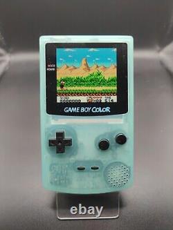 Game Boy Color IPS Console LCD Clear blue Case Laminated FunnyPlayingQ5 Screen