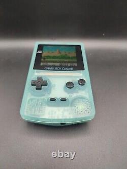 Game Boy Color IPS Console LCD Clear blue Case Laminated FunnyPlayingQ5 Screen