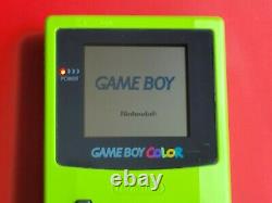 Game Boy Color Kiwi Handheld System CGB-001 OEM Lime Green Works Read Desc