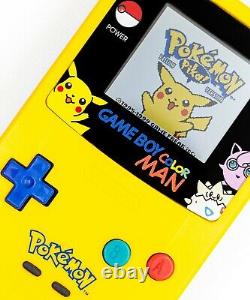 Game Boy Color Man Midwest Embedded Led Special Pikachu Edition Console Only