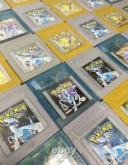 Game Boy Color Original Pokemon Crystal + Gold + Silver Games New Batteries