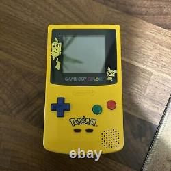 Game Boy Color Pikachu Edition With Pokemon Yellow, Pinball and Carry Case