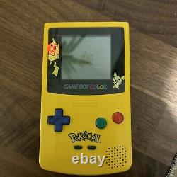 Game Boy Color Pikachu Edition With Pokemon Yellow, Pinball and Carry Case