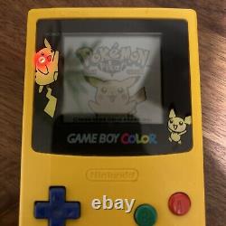 Game Boy Color Pikachu Edition With Pokemon Yellow, Pinball and Carry Case