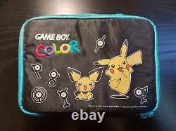 Game Boy Color Pokemon Carrying Case Pikachu Unown Bag Very Rare