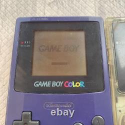 Game Boy Color Purple Clear in bulk 2 pieces Junk for Parts Untested