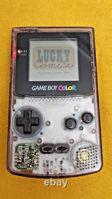 Game Boy Color Purple Transparent Nintendo GBC Console System CGB-001 PAL Tested