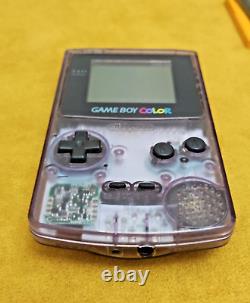 Game Boy Color Purple Transparent Nintendo GBC Console System CGB-001 PAL Tested