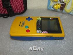 Game Boy Color System Limited Yellow Pokemon Edition & Pokemon Games Yellow, crys