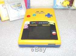 Game Boy Color System Limited Yellow Pokemon Edition + Pokemon Games Yellow, red
