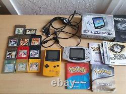 Game Boy Colour & Advanced 11 Games (PM Crystal), 2 Link Cables, 9 Manuals