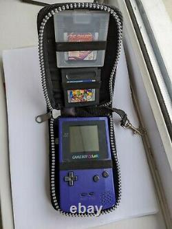 Game Boy Colour with games bundle and case Original 1998 console in purple grape
