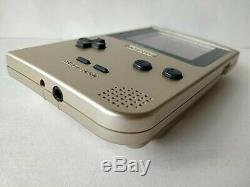 Game boy Light Gold color console MGB-101, manual, Boxed and Game set tested-b1018