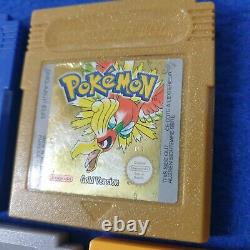 Game boy POKEMON x5 Carts BLUE +GOLD +RED +SILVER +YELLOW PAL Color Pokémon