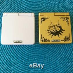 GameBoy Advance SP Backlit IPS V2 (Ags 101) GBA Zelda & White Colour Choice