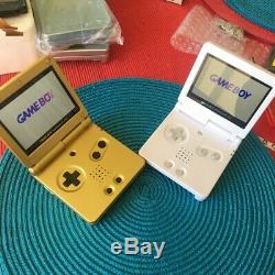 GameBoy Advance SP Backlit IPS V2 (Ags 101) GBA Zelda & White Colour Choice