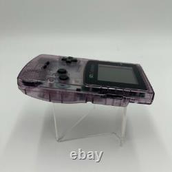 GameBoy Color Clear Purple Boxed Game Boy Console Tested Working Retro Japan F/S