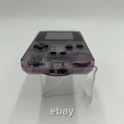 GameBoy Color Clear Purple Boxed Game Boy Console Tested Working Retro Japan F/S