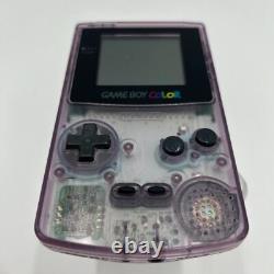 GameBoy Color Clear Purple Boxed Game Boy Console Tested Working Retro Japan F/S