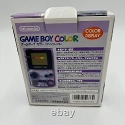 GameBoy Color Clear Purple Boxed Game Boy Console Tested Working Retro Japan F/S