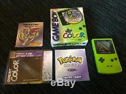 GameBoy Color Pokemon Crystal Limited Edition Kiwi System, COMPLETE IN BOX
