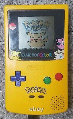 GameBoy Color Pokemon Pikachu Edition With Case, Charger, & 3 Games TESTED