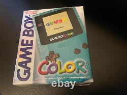 GameBoy Color Teal Console Boxed Beautiful Box VGC Tested Working Scandinavian