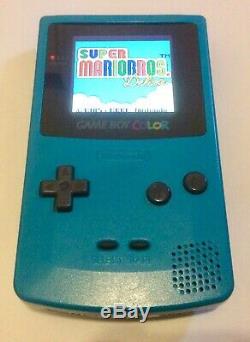 GameBoy Color Teal OEM Shell Funnyplaying IPS Backlight Mod + Glass Screen