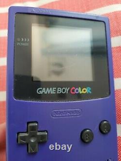 GameBoy Color with Pokemon Games Bundle Purple Used 5 Games Included