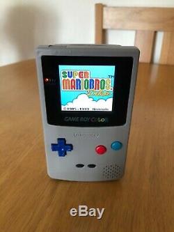GameBoy Colour IPS Backlight LCD Rechargeable Battery MicroUSB with Speaker Mod
