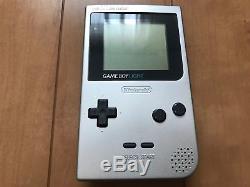 GameBoy light console Silver Color with BOX and Manual, Game