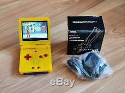 Gameboy Advance SP Pokemon Pikachu Nintendo System yellow Color 101 IPS SCREEN
