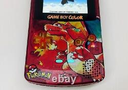 Gameboy Color AMOLED Charizard Voltage regulator amp Rechargeable USB C LED