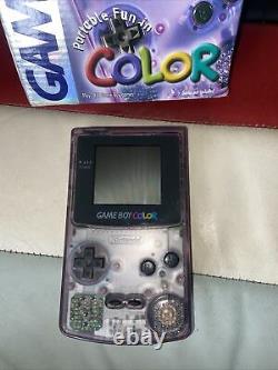 Gameboy Color Console Boxed Clear Purple