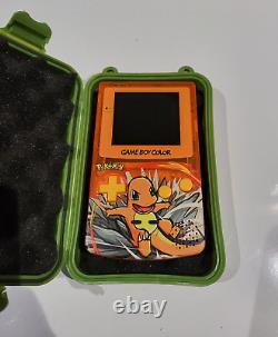 Gameboy Color Funnyplaying Q5 IPS Screen And Charmander Shell with Case Bundle