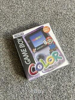 Gameboy Color Jusco Japan Exclusive CIB Mario Clear Purple Console CGB-001