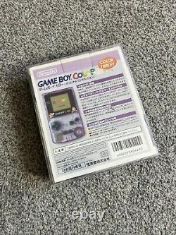 Gameboy Color Jusco Japan Exclusive CIB Mario Clear Purple Console CGB-001