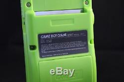 Gameboy Color Kiwi 101 Backlit Screen, Custom Lens, Sticker. NO GLUE