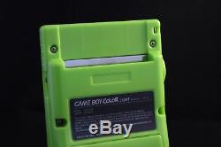 Gameboy Color Kiwi 101 Backlit Screen, Custom Lens, Sticker. NO GLUE