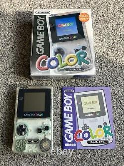 Gameboy Color Neotones Ice Clear CIB Japan Exclusive Console CGB-001