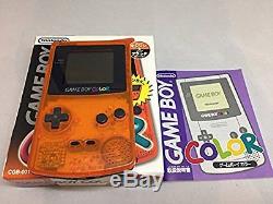 Gameboy Color Orange Black Console Japan COMPLETE GREAT COND SUPER SALE
